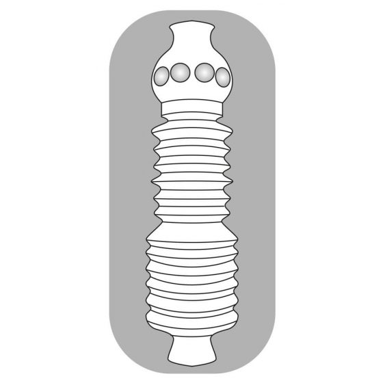STROKER Twister - tehis-tagumikas masturbaator (läbipaistev)