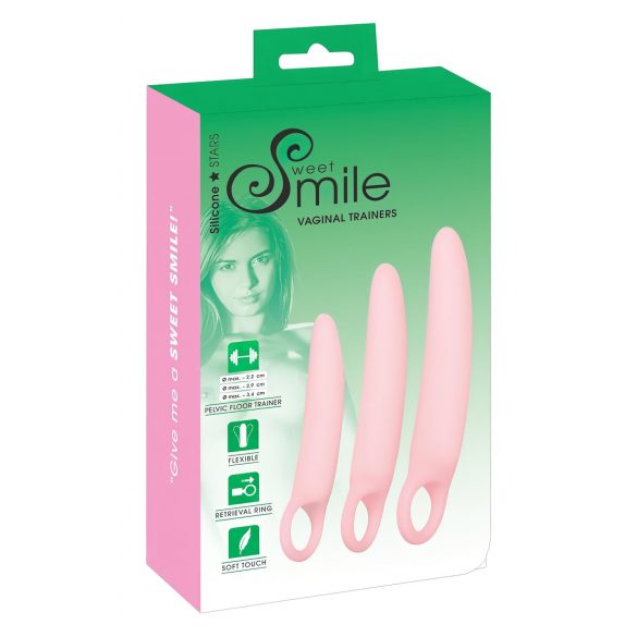 SMILE - Vaginaaltreenerid - dildode komplekt - roosa (3-osaline)