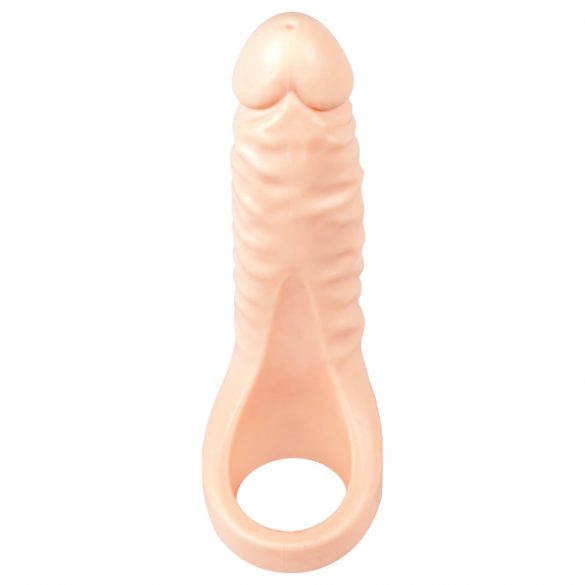 Realistixxx Double F - elutru dildo peeniserõngaga (naturaalne) 