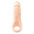 Realistixxx Double F - elutru dildo peeniserõngaga (naturaalne) 