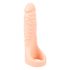 Realistixxx Double F - elutru dildo peeniserõngaga (naturaalne) 