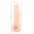 Realistixxx Double F - elutru dildo peeniserõngaga (naturaalne) 