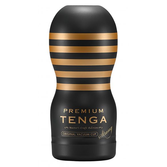 TENGA Premium Strong - ühekordne must mastrubaator 