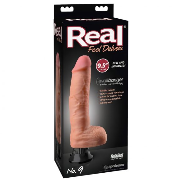 Real Feel Deluxe nr 9 - munanditega elutruu vibraator (naturaalne)