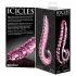 Icicles No. 24 - triibuline klaasist dildo (roosa) 