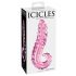 Icicles No. 24 - triibuline klaasist dildo (roosa) 