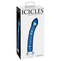 Icicles No. 29 - spiraalne klaasist dildos (sinine)