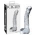 Icicles nr 61 - munandite ja peenise klaasist dildo (läbipaistev) 