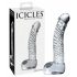 Icicles No. 61 - munanditega, peenise kujuline klaasist dildo (läbipaistev)