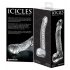 Icicles nr 61 - munandite ja peenise klaasist dildo (läbipaistev) 