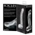 Icicles No. 61 - munanditega, peenise kujuline klaasist dildo (läbipaistev)