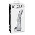 Icicles nr 61 - munandite ja peenise klaasist dildo (läbipaistev) 