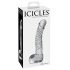 Icicles No. 61 - munanditega, peenise kujuline klaasist dildo (läbipaistev)