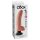 King Cock 9 - paindlik, iminapaga vibraator (26cm) - naturaalne 