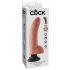 King Cock 9 - paindlik, iminapaga vibraator (26cm) - naturaalne 