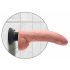 King Cock 9 - paindlik, iminapaga vibraator (26cm) - naturaalne 