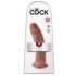 King Cock 9 - iminapaga realistlik dildoe (23cm) - tume naturaalne 