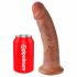 King Cock 9 - iminapaga alusga realistlik dildo (23 cm) - tume naturaalne