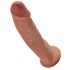 King Cock 9 - iminapaga realistlik dildoe (23cm) - tume naturaalne 