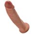 King Cock 9 - iminappadega realistlik dildo (23cm) - tume naturaalne