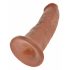 King Cock 9 - iminapaga realistlik dildoe (23cm) - tume naturaalne 