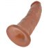 King Cock 9 - iminappadega realistlik dildo (23cm) - tume naturaalne