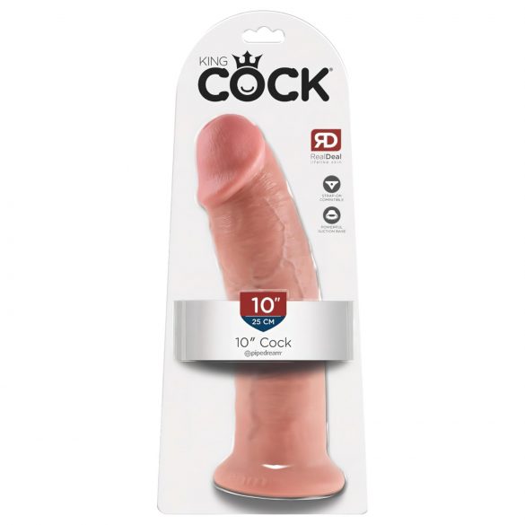 King Cock 10 - suur iminapaga dildo (25 cm) - naturaalne