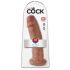 King Cock 10 - suur iminapaga dildo (25cm) - tume naturaalne 