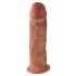 King Cock 10 - suur iminapaga dildo (25 cm) - tume naturaalne