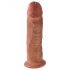 King Cock 10 - suur iminapaga dildo (25cm) - tume naturaalne