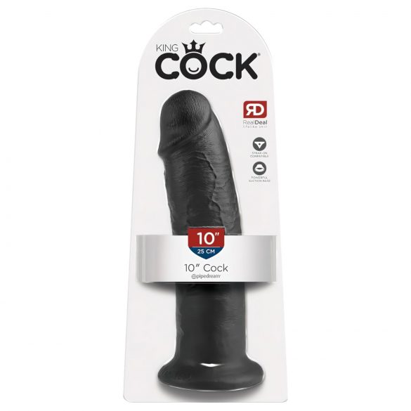 King Cock 10 - suur iminapaga dildo (25cm) - must