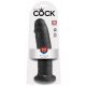 King Cock 10 - suur iminapaga dildo (25cm) - must