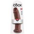 King Cock 10 - suur iminapaga dildo (25cm) - pruun 