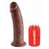 King Cock 10 - suur iminapaga dildo (25cm) - pruun 