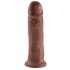 King Cock 10 - suur iminapaga dildo (25cm) - pruun 