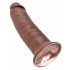 King Cock 10 - suur iminapaga dildo (25cm) - pruun 