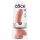 King Cock 9 - suur iminapaga, munanditega dildo (23cm) - naturaalne