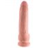 King Cock 9 - suur iminapaga, munanditega dildo (23cm) - naturaalne