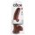 King Cock 9 - suur iminapaga kive, munadega dildo (23cm) - pruun 