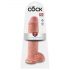 King Cock 11 - iminapinnaga munanditega dildo (28cm) - naturaalne