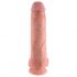 King Cock 11 - iminapadjaga, munanditega dildo (28cm) - looduslik