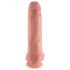 King Cock 11 - iminapinnaga munanditega dildo (28cm) - naturaalne