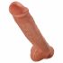 King Cock 11 - iminapinnaga munanditega dildo (28 cm) - tume naturaalne