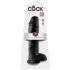 King Cock 11 - suur iminapaga munanditega dildo (28 cm) - must 