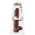 King Cock 11 - suur iminapaga, munanditega dildo (28 cm) - pruun 