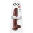 King Cock 11 - suur iminapaga munandikottidega dildo (28cm) - pruun