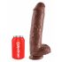 King Cock 11 - suur iminapaga dildoo (28cm) - pruun