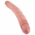 King Cock 12 Slim - elutru topelt dildo (31 cm) - naturaalne