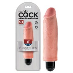   King Cock 6 Stiffy - veekindel, realistlik vibraator (15cm) - naturaalne