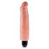 King Cock 7 Stiffy - veekindel, elutru vibrator (18cm) - naturaalne 